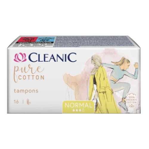 Miniaturka artykułu - Cleanic Pure Cotton Normal Tampony, 16 szt.
