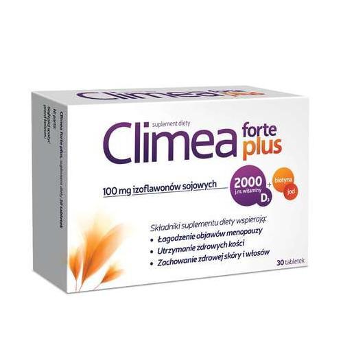 Miniaturka artykułu - CLIMEA FORTE PLUS, 30tabl. USZKODZONE OPAKOWANIE TEKTUROWE