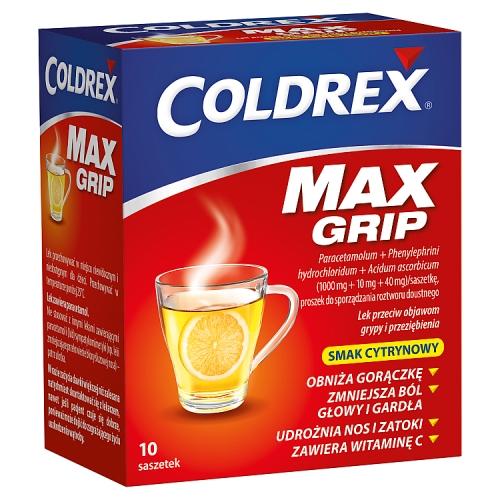 Miniaturka artykułu - Coldrex MaxGrip -  10 saszetek
