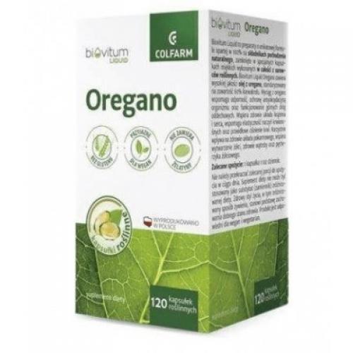 Miniaturka artykułu - COLFARM Biovitum Oregano, 120 kapsułek USZKODZONE TEKTUROWE OPAKOWANIE 