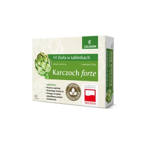 Miniaturka artykułu - Colfarm Karczoch forte, 60tabl. USZKODZONE OPAKOWANIE TEKTUROWE