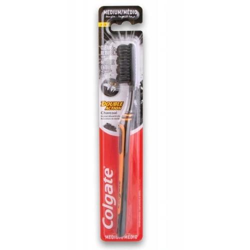 Miniaturka artykułu - COLGATE Charcoal Double Action Szczoteczka do zęb&oacute;w - Średnia