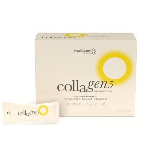 Miniaturka artykułu - Collagen5, smak ananasowy, 30 sasz.