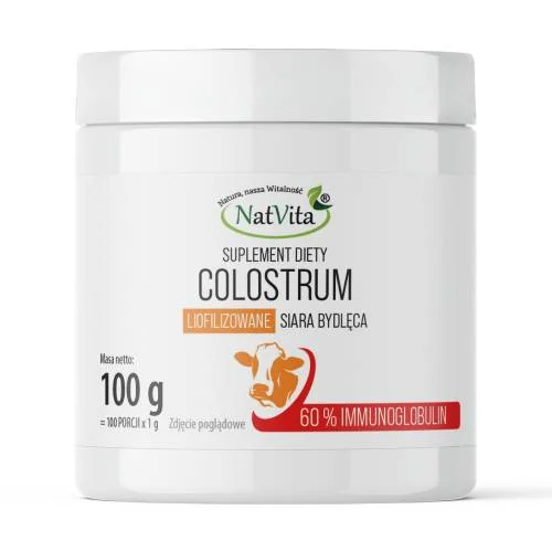 Miniaturka artykułu - NatVita Colostrum 60% IG Liofilizowane, 100 g