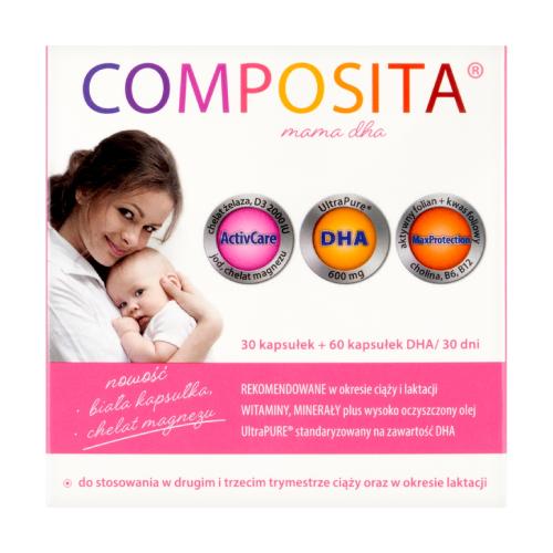 Miniaturka artykułu - Composita Mama DHA, 30 + 60 kaps.