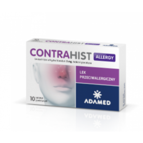 Miniaturka artykułu - CONTRAHIST Allergy 5 mg - 10 tabletek powlekanych USZKODZONE TEKTUROWE OPAKOWANIE
