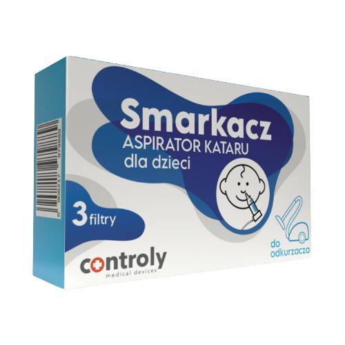 Miniaturka artykułu - CONTROLY SMARKACZ Aspirator kataru dla dzieci, 1 szt. KRÓTKA DATA16.08.2025