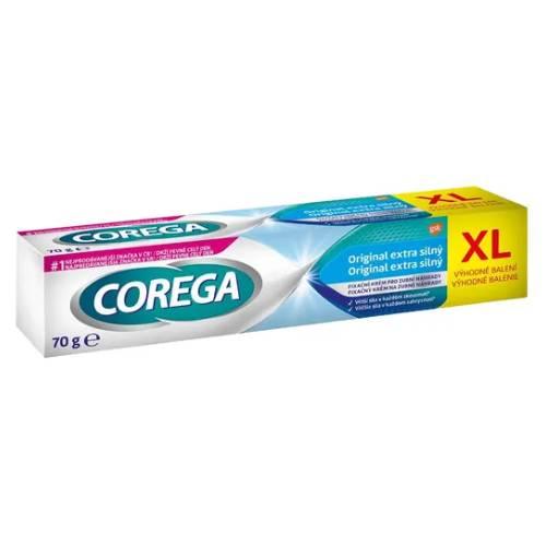 Miniaturka artykułu - Corega Original Extra silny klej do protez zębowych XL, 70 g
