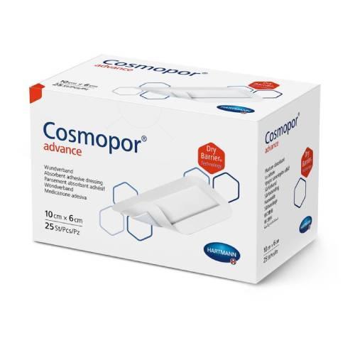 Miniaturka artykułu - Cosmopor Advance Opatrunki jałowe 10x6cm, 25 szt. USZKODZONE TEKTUROWE OPAKOWANIE (BRAK 2 SZTUK)