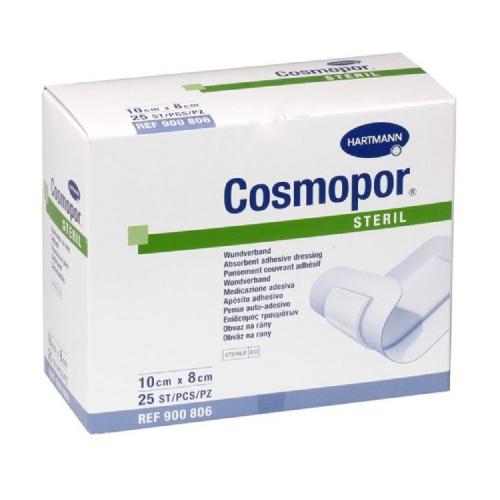 Miniaturka artykułu - Cosmopor Steril Samoprzylepny opatrunek na rany 10 cm x  8 cm, 25 szt.