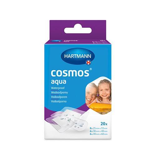 Miniaturka artykułu - Cosmos aqua 3 rozmiary Plastry opatrunkowe, 20szt. USZKODZONE TEKTUROWE OPAKOWANIE