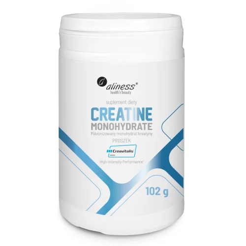 Miniaturka artykułu - Aliness Creatine Monohydrate Creavitalis Mikronizowany monohydrat kreatyny w proszku, 102 g