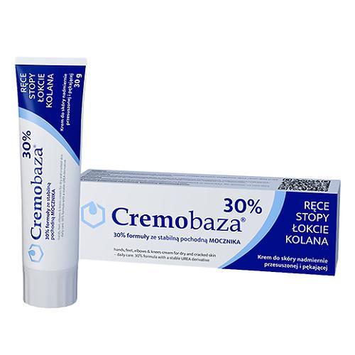 Miniaturka artykułu - Cremobaza 30%  Krem p&oacute;łtłusty z mocznikiem- 30g USZKODZONE BRAK OPAKOWANIA TEKTUROWEGO