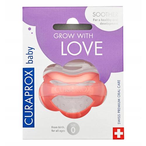 Miniaturka artykułu - CURAPROX Baby Smoczek Rozmiar 0 0-7m Pomarańczowy, 1szt.
