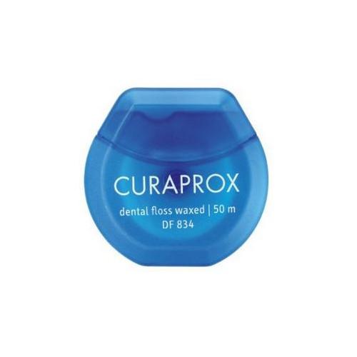 Miniaturka artykułu - CURAPROX dental floss waxed Woskowana nić dentystyczna DF 834, 50m