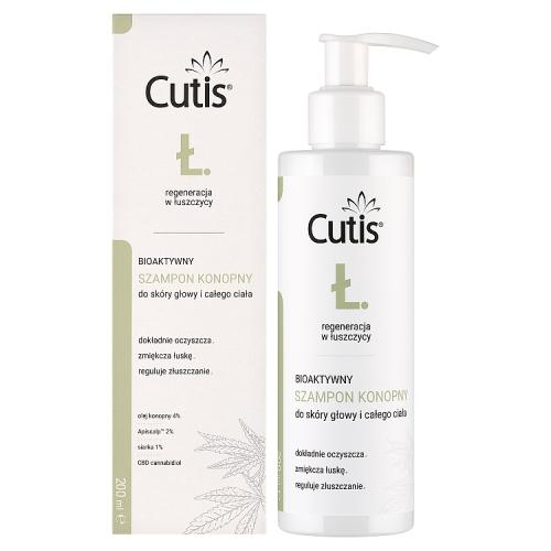Miniaturka artykułu - CUTIS Ł Bioaktywny Szampon konopny + CBD kannabidiol, 200ml
