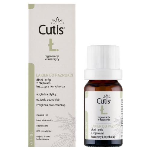 Miniaturka artykułu - Cutis Ł Onycholiza i Łuszczyca lakier do paznokci + CBD, 10ml 