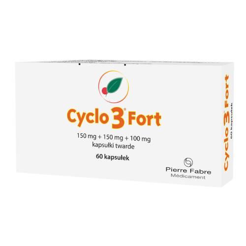Miniaturka artykułu - Cyclo 3 Fort 150 mg + 150 mg + 100 mg, 60 kapsułek