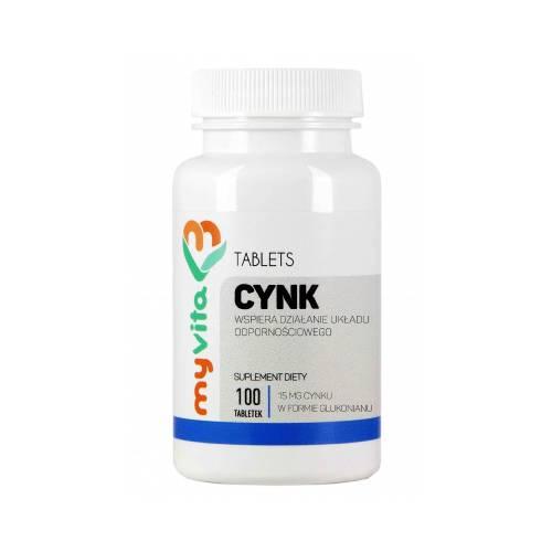 Miniaturka artykułu - MyVita Cynk 15 mg, 100 tabl.