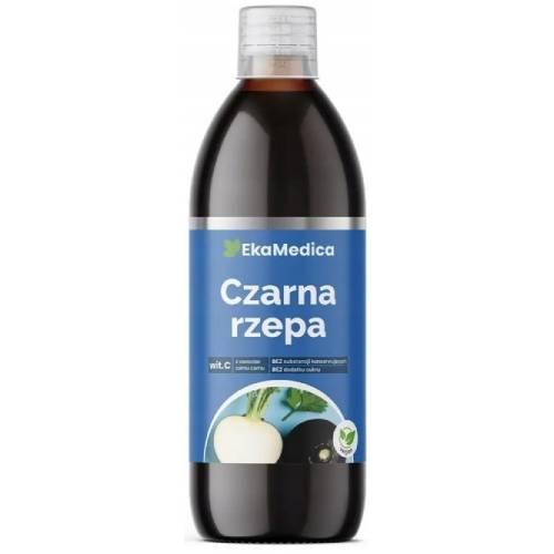 Miniaturka artykułu - Czarna Rzepa EkaMedica Sok 100% - 500 ml