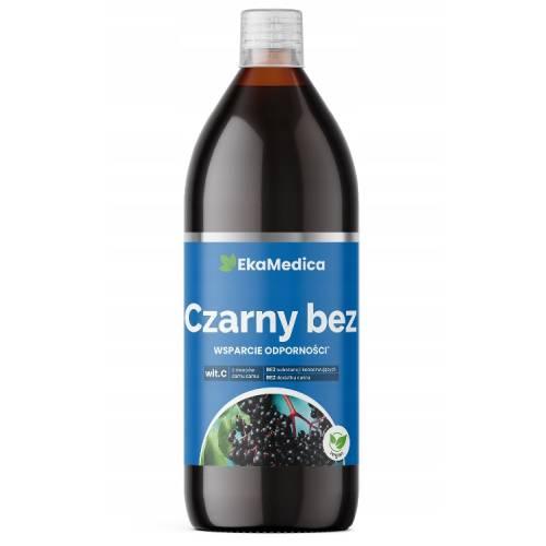 Miniaturka artykułu - Czarny Bez Sok 100%  EkaMedica - 1 litr