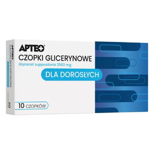 Miniaturka artykułu - APTEO Czopki glicerynowe dla dorosłych 2500 mg, 10 szt.