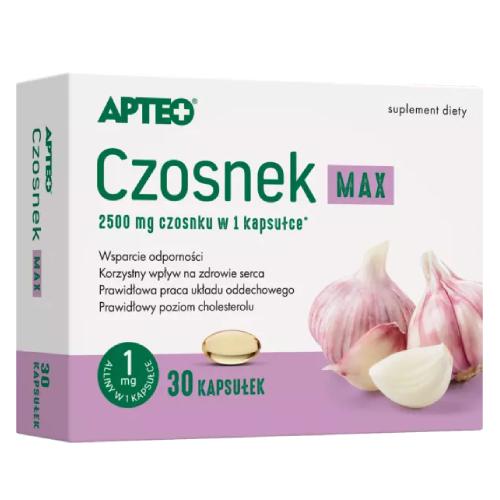 Miniaturka artykułu - Czosnek Max APTEO, 30 kapsułek
