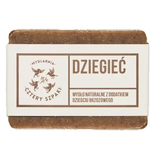 Miniaturka artykułu - CZTERY SZPAKI (4szpaki) Mydło Dziegciowe na problemy skórne, 110g