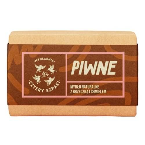 Miniaturka artykułu - CZTERY SZPAKI (4szpaki) Mydło w kostce Piwne, 110g