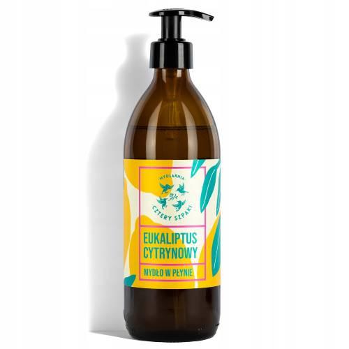 Miniaturka artykułu - CZTERY SZPAKI (4szpaki) Mydło w płynie Eukaliptus Cytrynowy, 500ml