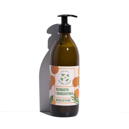 Miniaturka artykułu - CZTERY SZPAKI (4szpaki) Mydło w płynie rozmaryn i mandarynka, 500ml