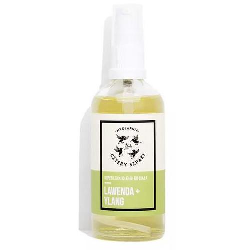 Miniaturka artykułu - CZTERY SZPAKI (4szpaki) Superlekki olejek do ciała Lawenda + Ylang, 100ml