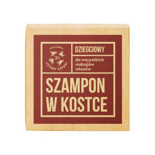 Miniaturka artykułu - CZTERY SZPAKI (4szpaki) Szampon w kostce dziegciowy, 75g