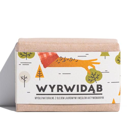Miniaturka artykułu - CZTERY SZPAKI (4szpaki) Wyrwidąb Mydło z Olejem Laurowym i Węglem Aktywowanym, 110g