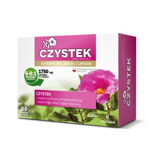 Miniaturka artykułu - Czystek, 60kaps. USZKODZONE OPAKOWANIE