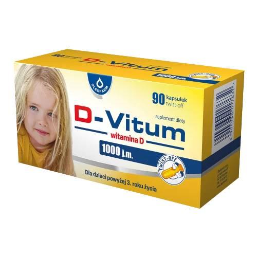Miniaturka artykułu - D-VITUM 1000 twist-off, 90kaps.