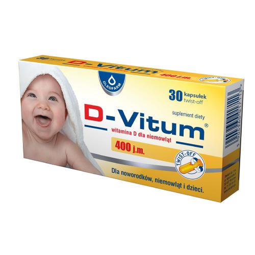 Miniaturka artykułu - D-VITUM 400 twist-off, 30kaps.