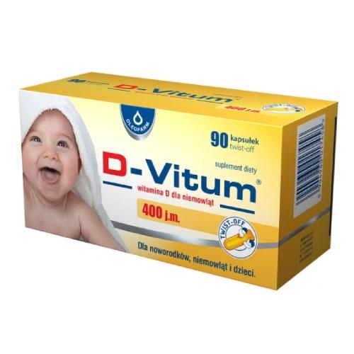Miniaturka artykułu - D-VITUM 400 twist-off, 90kaps.
