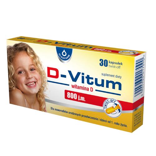 Miniaturka artykułu - D-VITUM 800 twist-off, 30kaps.