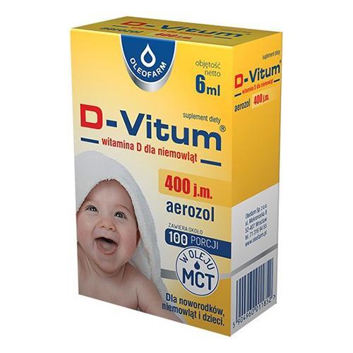 Miniaturka artykułu - D-Vitum aerozol - 6 ml USZKODZONE TEKTUROWE OPAKOWANIE