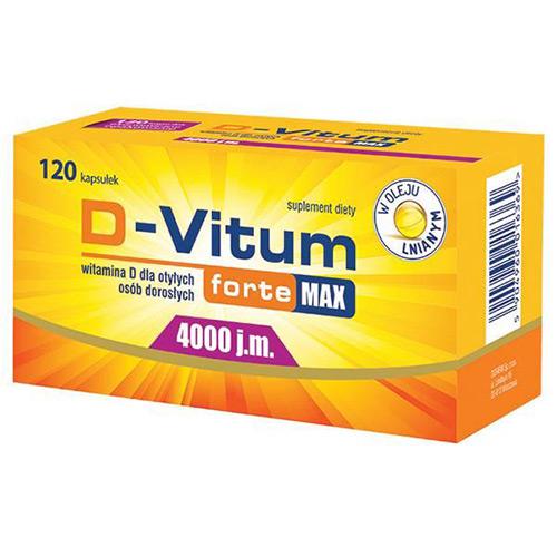 Miniaturka artykułu - D-Vitum Forte 4000 j.m.- 120 kapsułek 