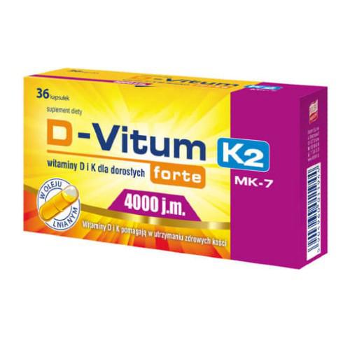 Miniaturka artykułu - D-Vitum forte 4000 j.m. K2- 36kaps.
