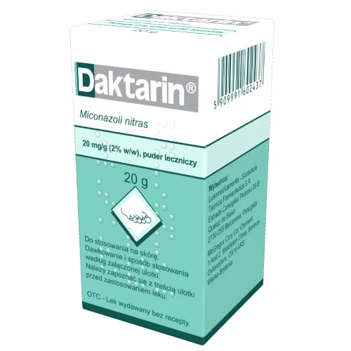 Miniaturka artykułu - Daktarin puder leczniczy 20 mg/g, 20 g