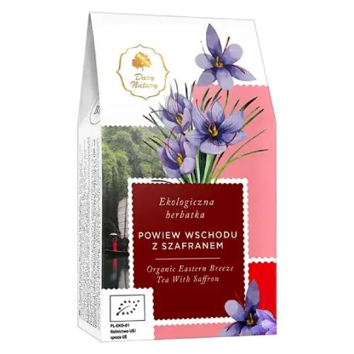 Miniaturka artykułu - DARY NATURY Ekologiczna Herbatka Powiew Wschodu z szafranem, 80g