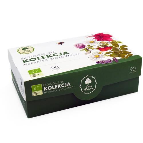 Miniaturka artykułu - Dary Natury Ekologiczna Kolekcja herbatek ziołowych, 90 sasz.