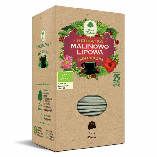 Miniaturka artykułu - DARY NATURY Herbata malinowo-lipowa fix, 25x2,5g