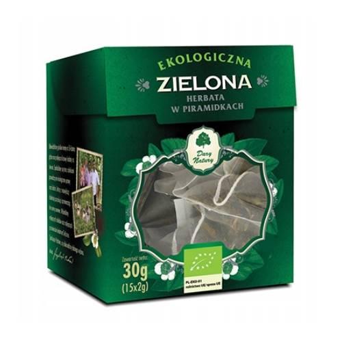 Miniaturka artykułu - DARY NATURY Herbata zielona piramidki, 15x2g