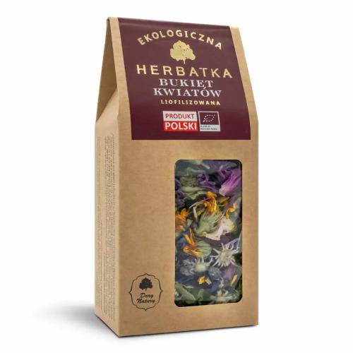Miniaturka artykułu - DARY NATURY Herbatka bukiet kwiat&oacute;w liofilizowana Eko, 15g