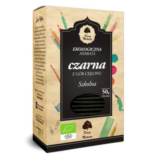 Miniaturka artykułu - DARY NATURY Herbata czarna Szkolna EKO, 50g