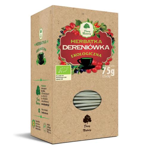 Miniaturka artykułu - DARY NATURY Herbatka Dereni&oacute;wka, 25 saszetek